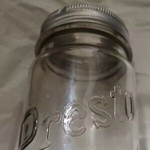 Vintage 1qt Clear PRESTO Wide Mouth Mason Jar Good Housekeeping Institute